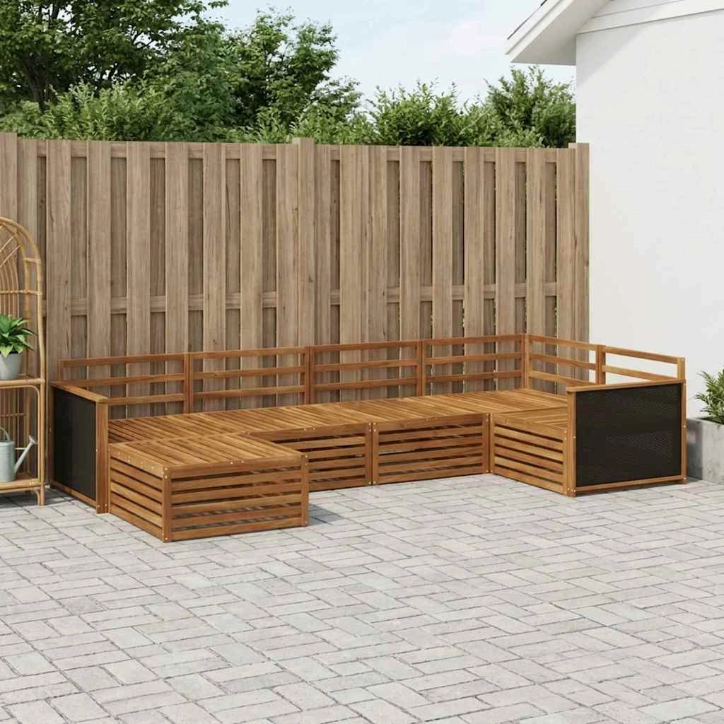 Set di divani da esterno 6 pz Naturale 3383552