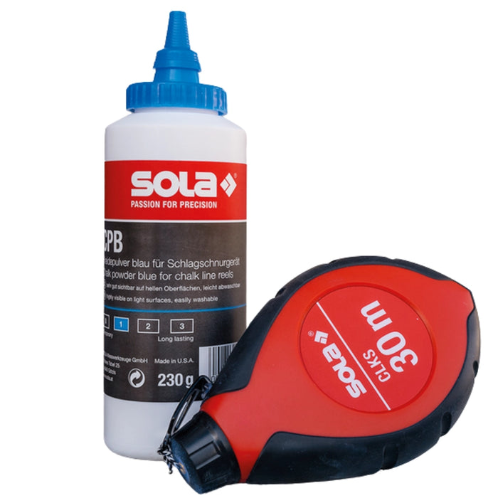 Set marcatura tracciatore clks filo 30 metri gesso blu preciso veloce resistente