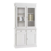 Cristalliera 2 porte in legno arte povera bianco sporco 106x42x203 - Mobili 2G