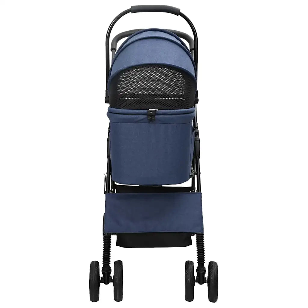 Passeggino pieghevole per animali Blu 81 x 47 x 99 cm CFW5582011