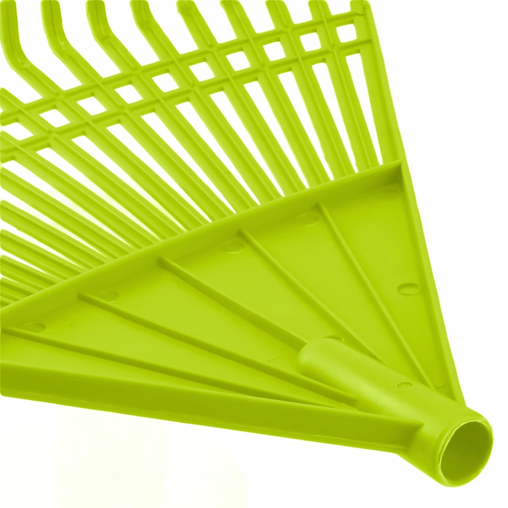 Rastrello per foglie KADAX in plastica, senza manico, largo 60 cm, 22 denti.
