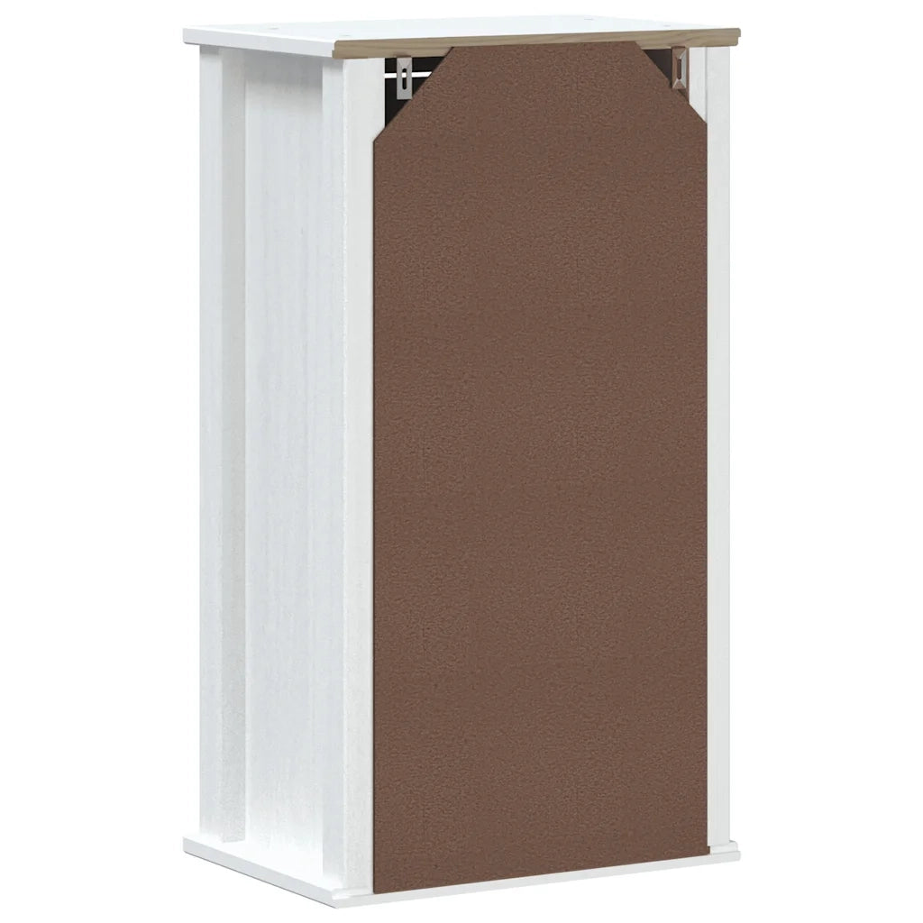 Mobile da Bagno a Muro BERG Bianco 40x27x71,5 cm Massello Pino 358548