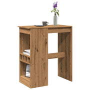 Tavolo Bar con Rastrelliera Rovere 90x47,5x103,5 cm Multistrato 854345