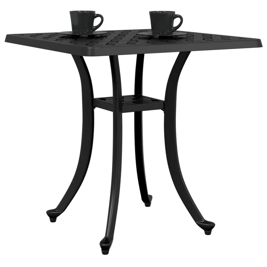 Tavolo da Giardino Nero 53x53x53 cm in Alluminio Pressofuso 4002820