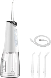 Draagbare waterflosser multifunzione per uso domestico - Pulizia orale ad alta frequenza con impulsi - Bianco