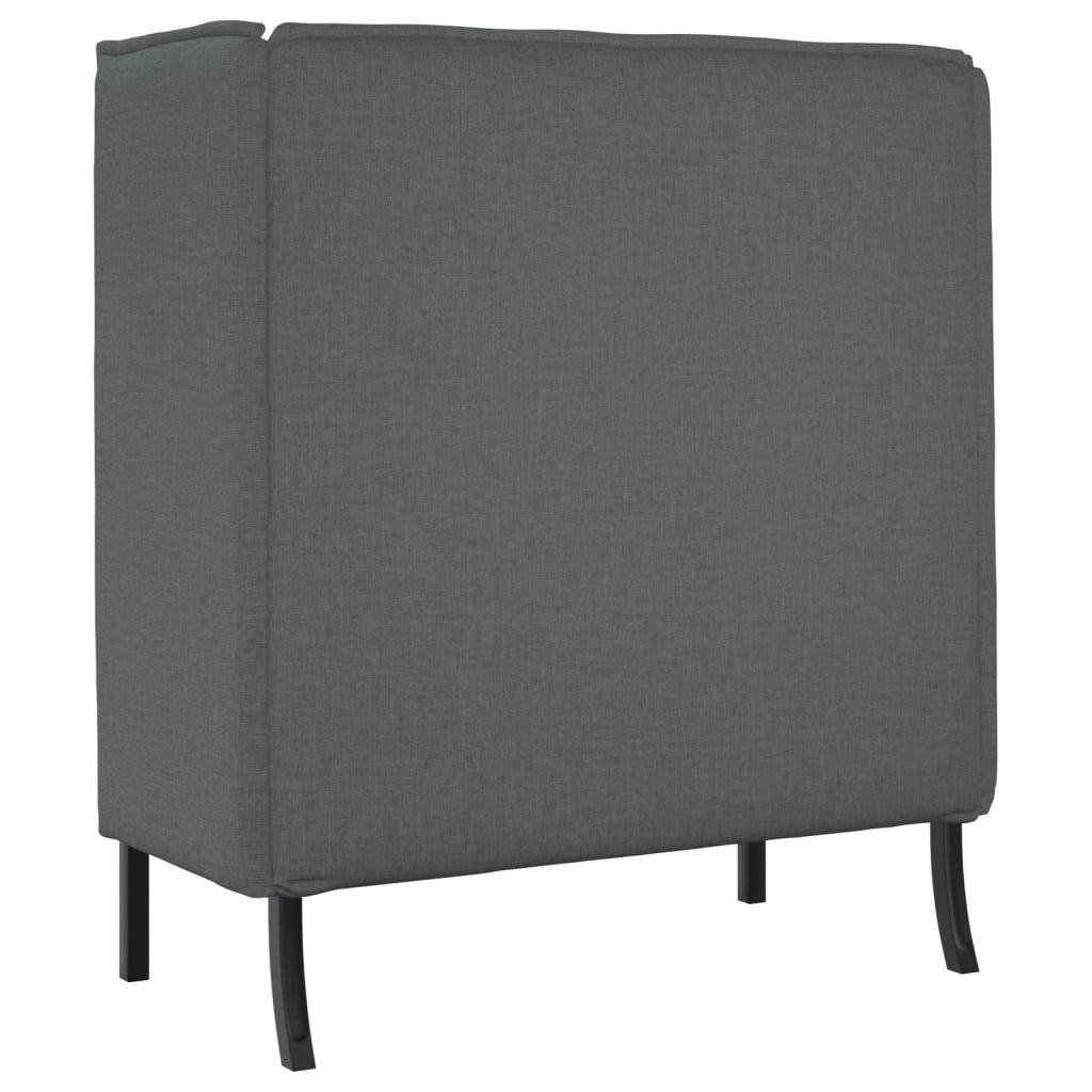 Divano Alto Grigio Scuro 109x56x121 cm Tessuto