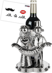 Brindisi di Nozze coppia sposa Contenitore da vino in metallo Fiaschetta da vino Regalo di nozze Scultura Regalo personalizzato