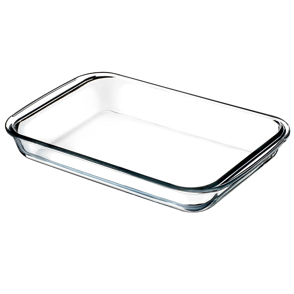 KADAX Casseruola rettangolare in vetro da 3 litri, adatta al forno (39x23 cm)