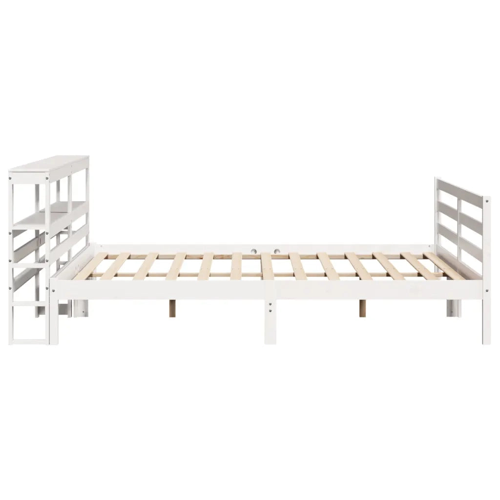 Letto senza Materasso Bianco 180x200 cm Legno Massello di Pino