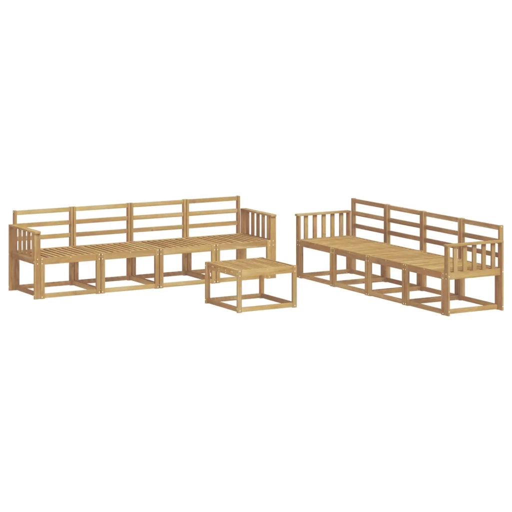 Set di divani da esterno 9 pcs Bianco 59 x 59 x 37 cm 3387413
