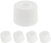 Blocco Porta in Gomma Silicone - 4 Pezzi - 35 mm di Diametro - Antiscivolo - Assorbimento Shock - Bianco - Facile da Installare - Dampeneduratore