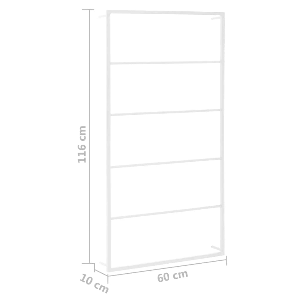 Portasciugamani da parete portaoggetti per bagno portasciugamani interno/casa bianco 116 cm acciaio 02_0001641