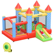 Castello Gonfiabile per Bambini con Scivolo e Piscina ¨C Zephmum ¨C 280x260x210 cm