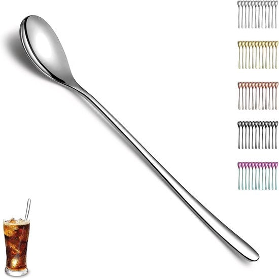 Set di Lepeli per Caffè Macchiato da 12 pezzi - Lepeli in Acciaio Inox - Lepel per Mescolare - Lepel per Caffè - Lepel per Gelato - Lepel per Cocktail