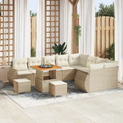 Set Divano da Giardino con cuscino 12 pcs beige e panna