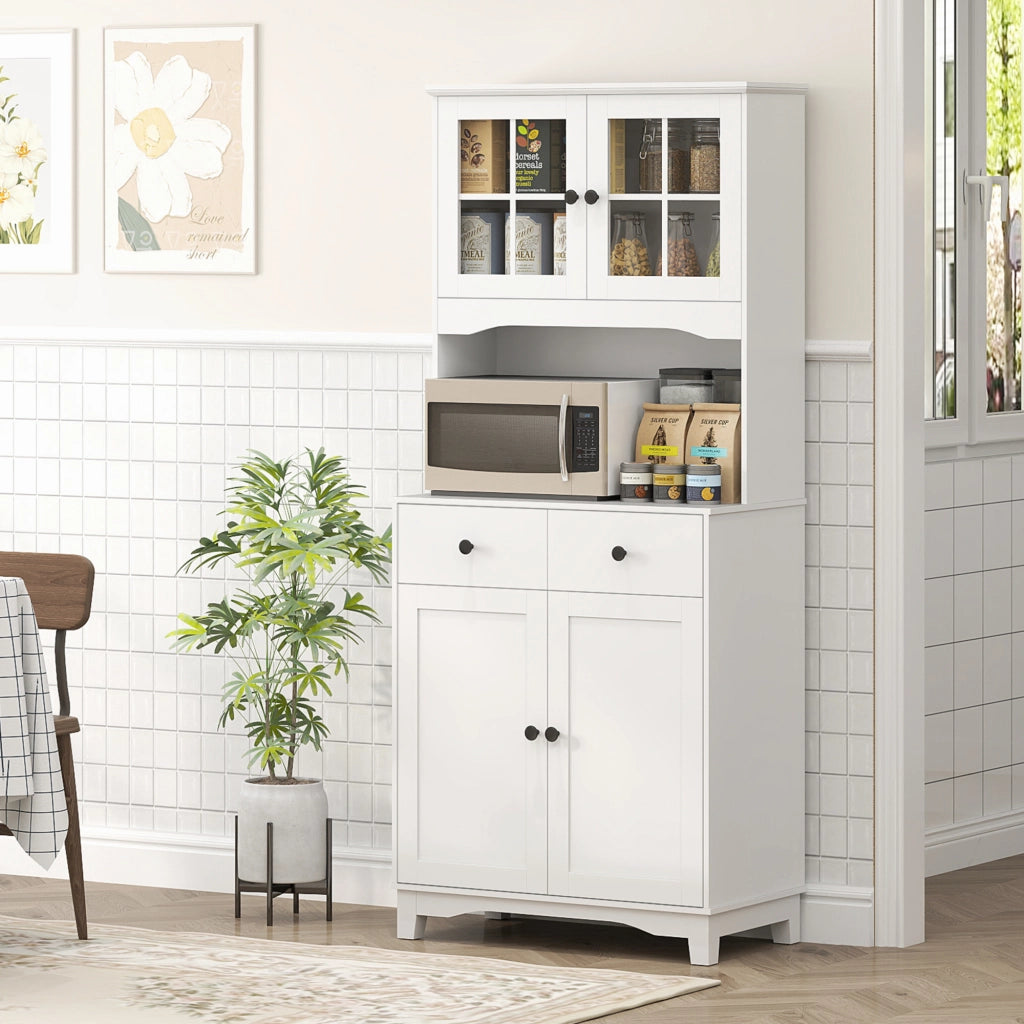 Armadio da cucina con ante scorrevoli e ripiani ¨C zephmum ¨C bianco 90x51x profondo