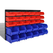 Set cestini portaoggetti da parete Plastica 30pz blu e rosso 02_0003840