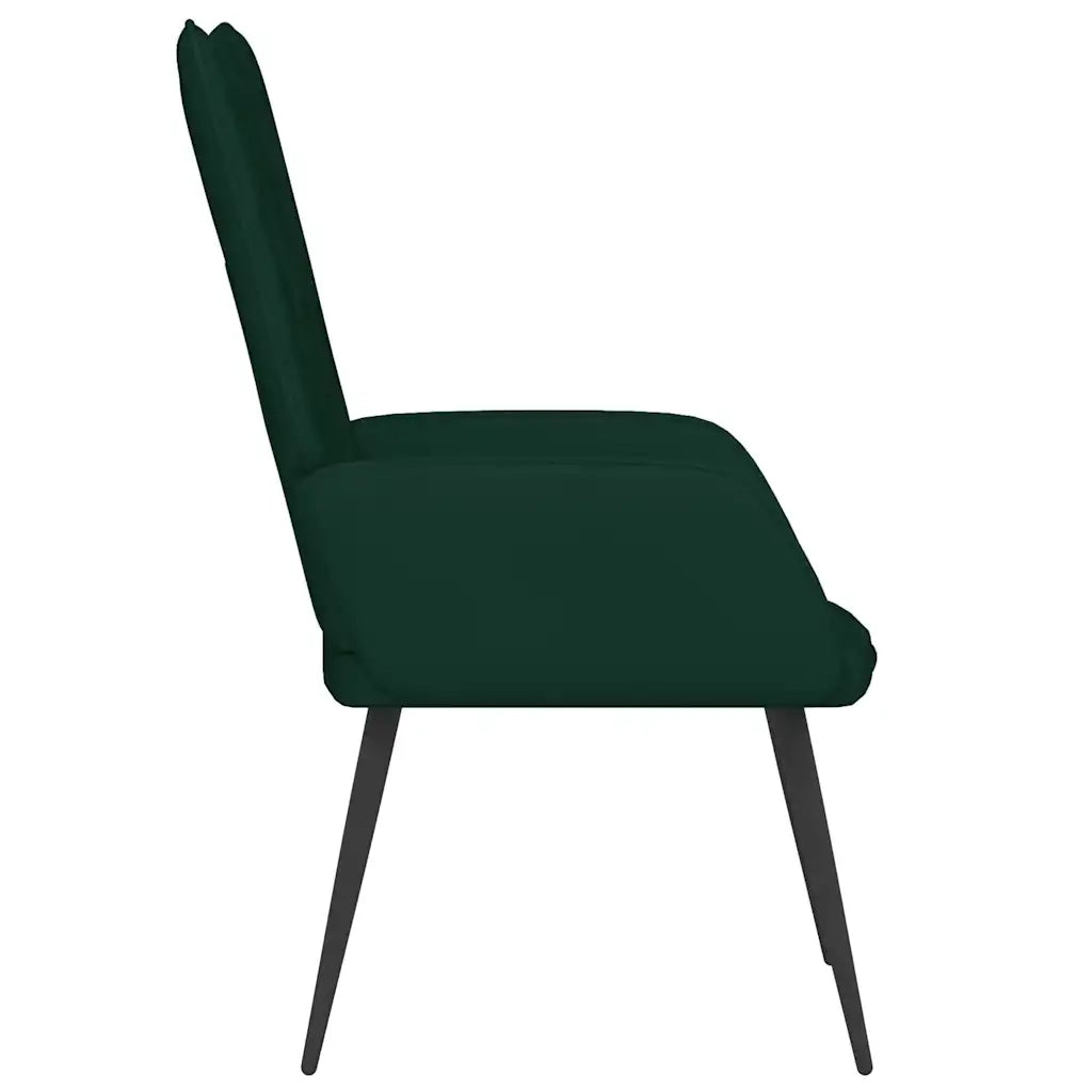 Sedia Relax Verde Scuro in Velluto