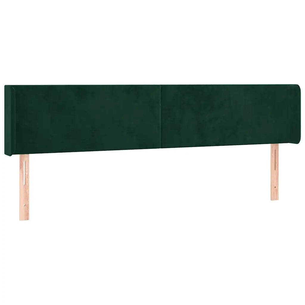Testiera a LED Verde Scuro 203x16x78/88 cm in Velluto 3123025