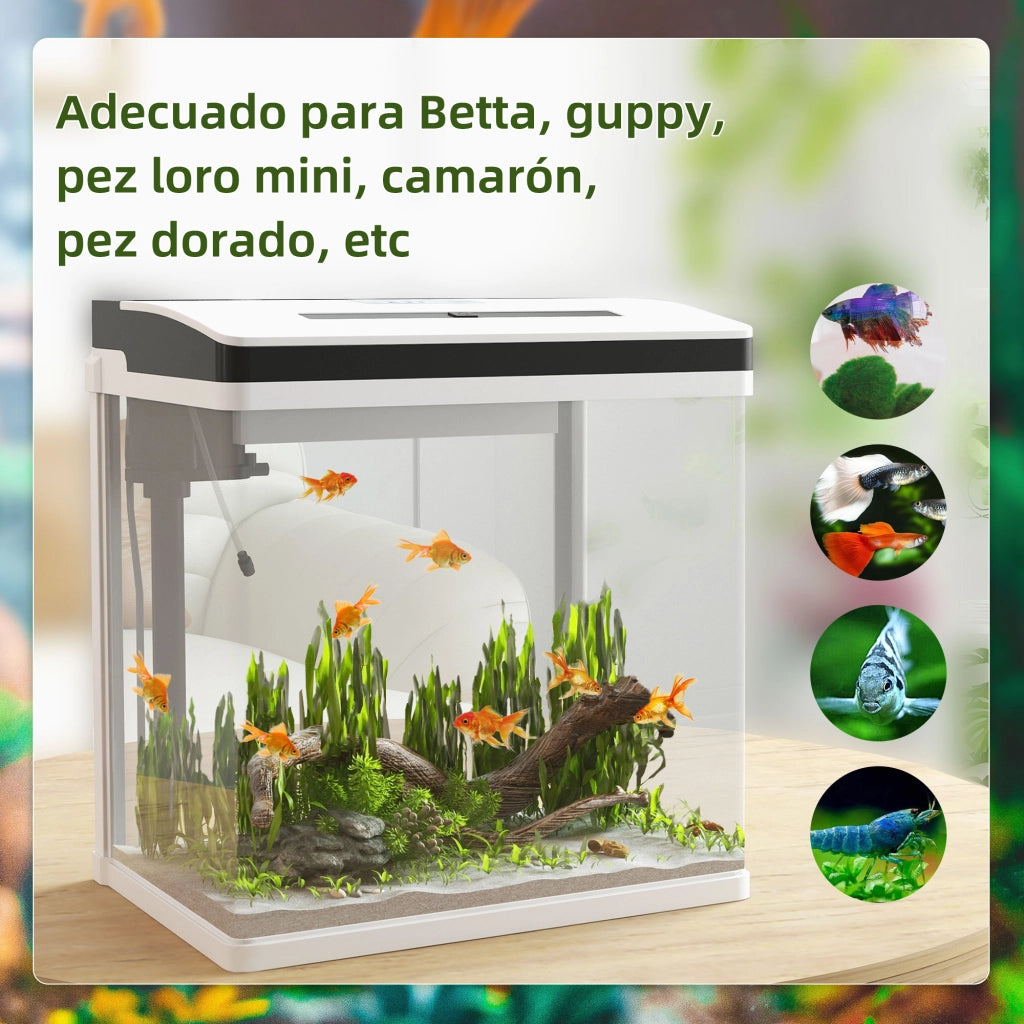 Acquario Cristallo 28L ¨C zephmum ¨C 38x26x39,5 cm Bianco