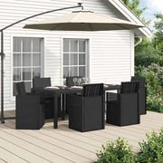 Set da Pranzo per Giardino con cuscino 7 pcs Antracite PP