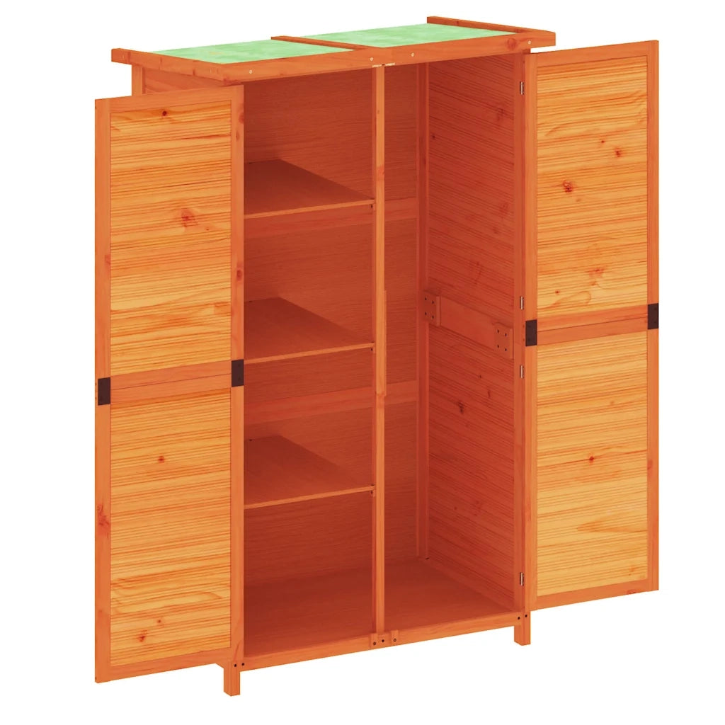 Rimessa da Giardino Marrone 83x57x140 cm Legno Massello di Pino 172240