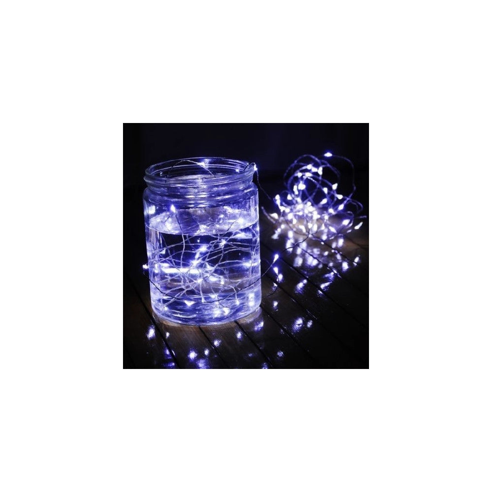 Trade Shop - Striscia 3 Metri Strip Led Bobina Flessibile A Batterie Filo Di Rame Luce -