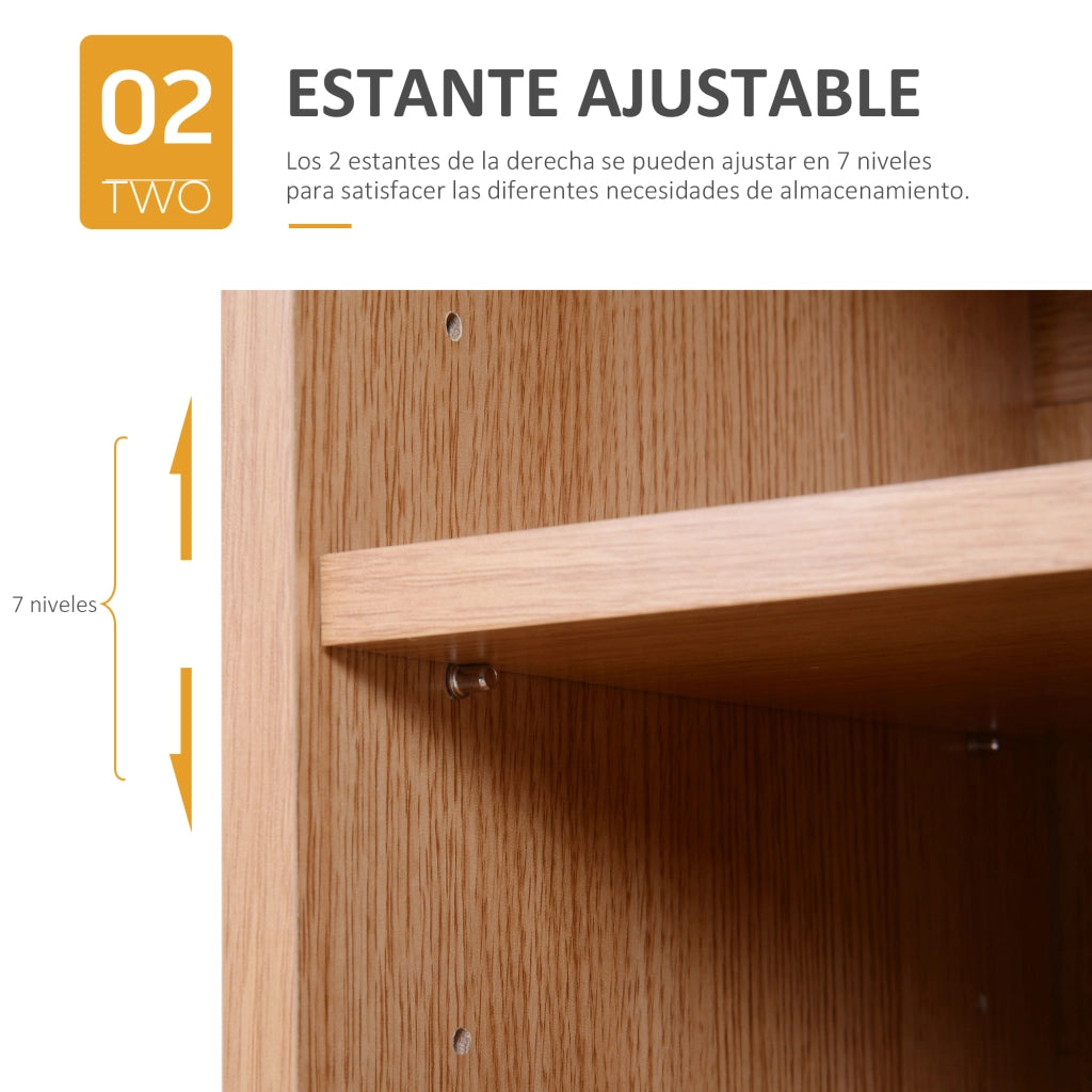 Armadio Basso Multiuso con Ante e Ripiani ¨C zephmum ¨C 80x32x91 cm
