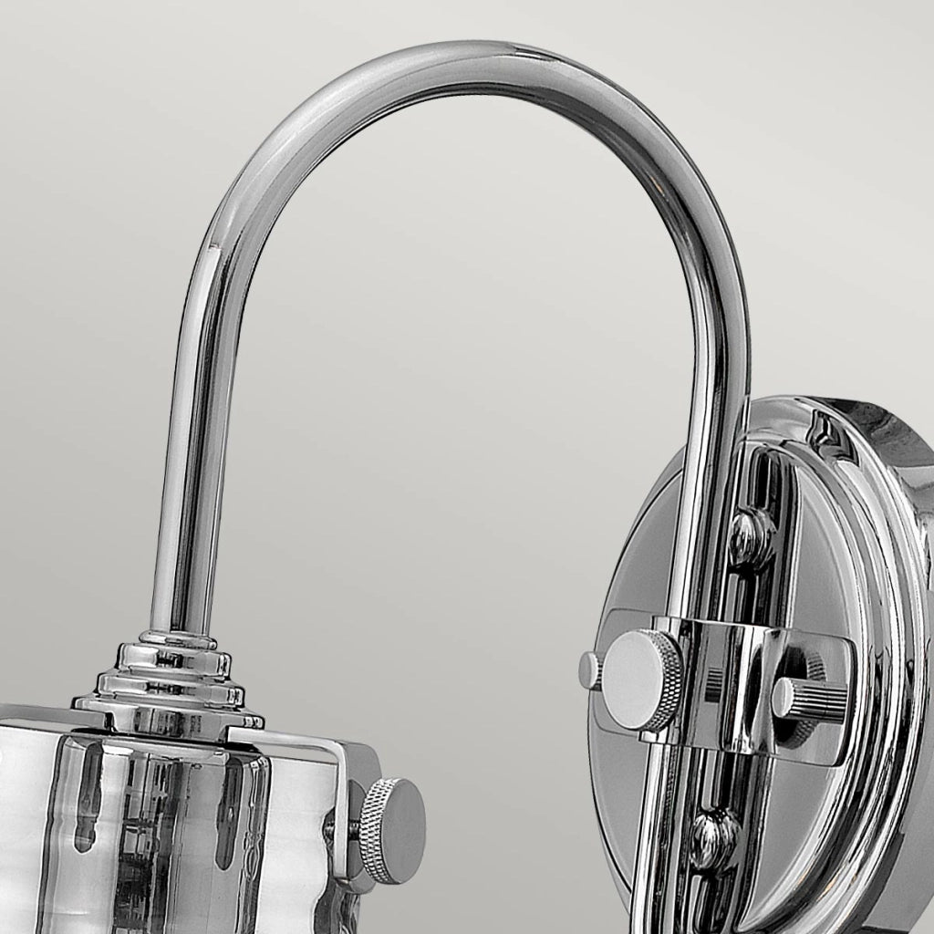 Applique retro Congress cromata vetro 1 luce E27 Hinkley