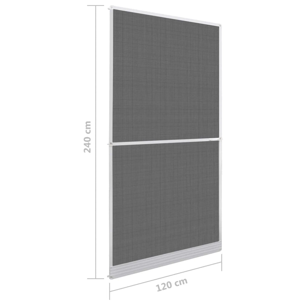 Schermo Insetti a Battente Bianco e Nero 120 x 240 cm CFW3762145