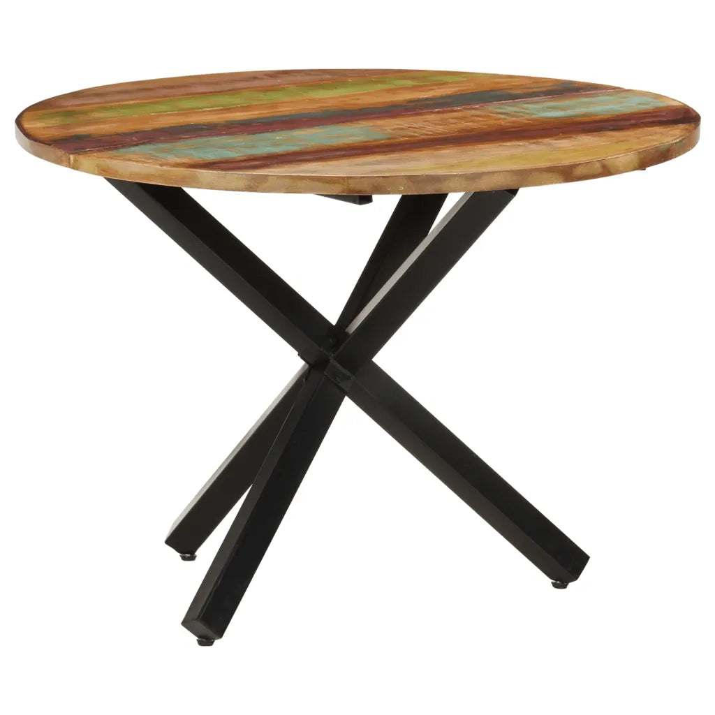 Tavolo da Pranzo Rotondo 100x100x75 cm Massello di Recupero  cod mxl 62569
