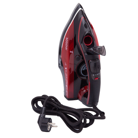 SOGO Ferro da Stiro a Vapore 3050W – Piastra Ceramica, Vapore Regolabile 70g/min, Serbatoio 360ml, Anti-Goccia, Anti-Calcare, Sensore Movimento