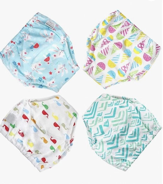 Abbigliamento per la Potty Training, 4 Pacchi Pantaloni di Potty Training per Bambini di 3 Anni (Misto per Ragazzi e Ragazze)