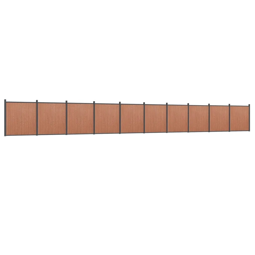 Pannello di Recinzione Marrone 1737x186 cm in WPC 3282807
