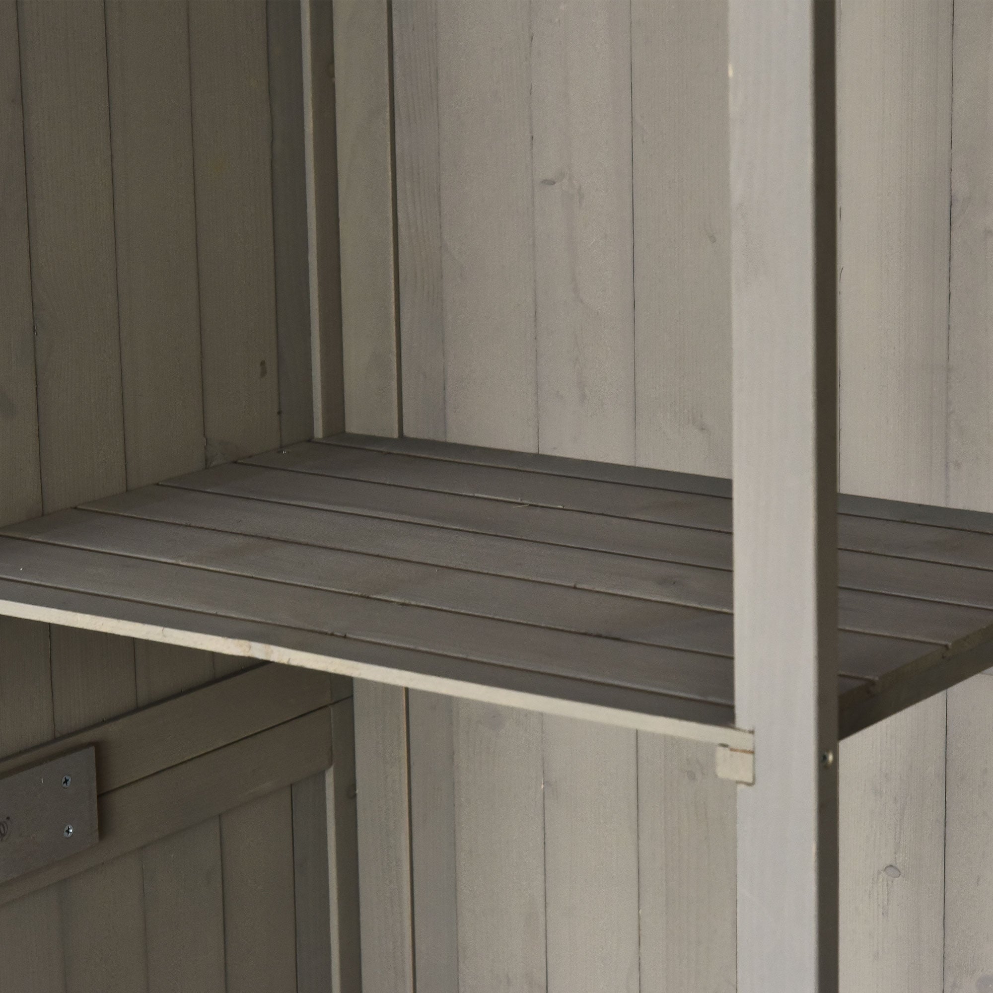 Casetta Box da Giardino 127,5x50x164 cm in Legno di abete Grigio Chiaro