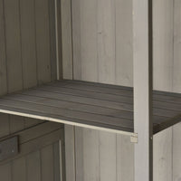 Casetta Box da Giardino 127,5x50x164 cm in Legno di abete Grigio Chiaro