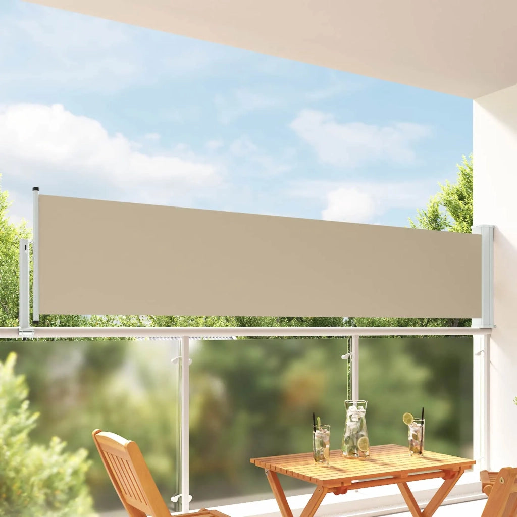 Tenda laterale-Tenda parasole per balcone 100% poliestere ferro acciaio 202507