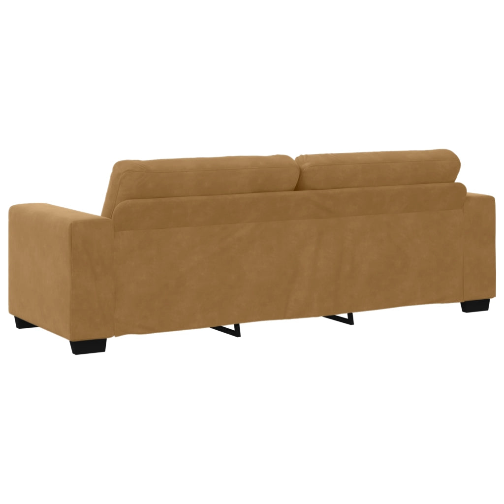 Divano 3 posti  Marrone 180 cm in velluto