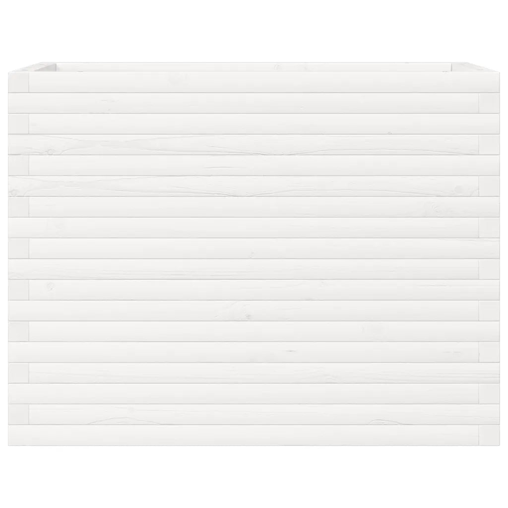 Fioriera da Giardino Bianca 90x40x68,5cm Legno Massello di Pino 3282490