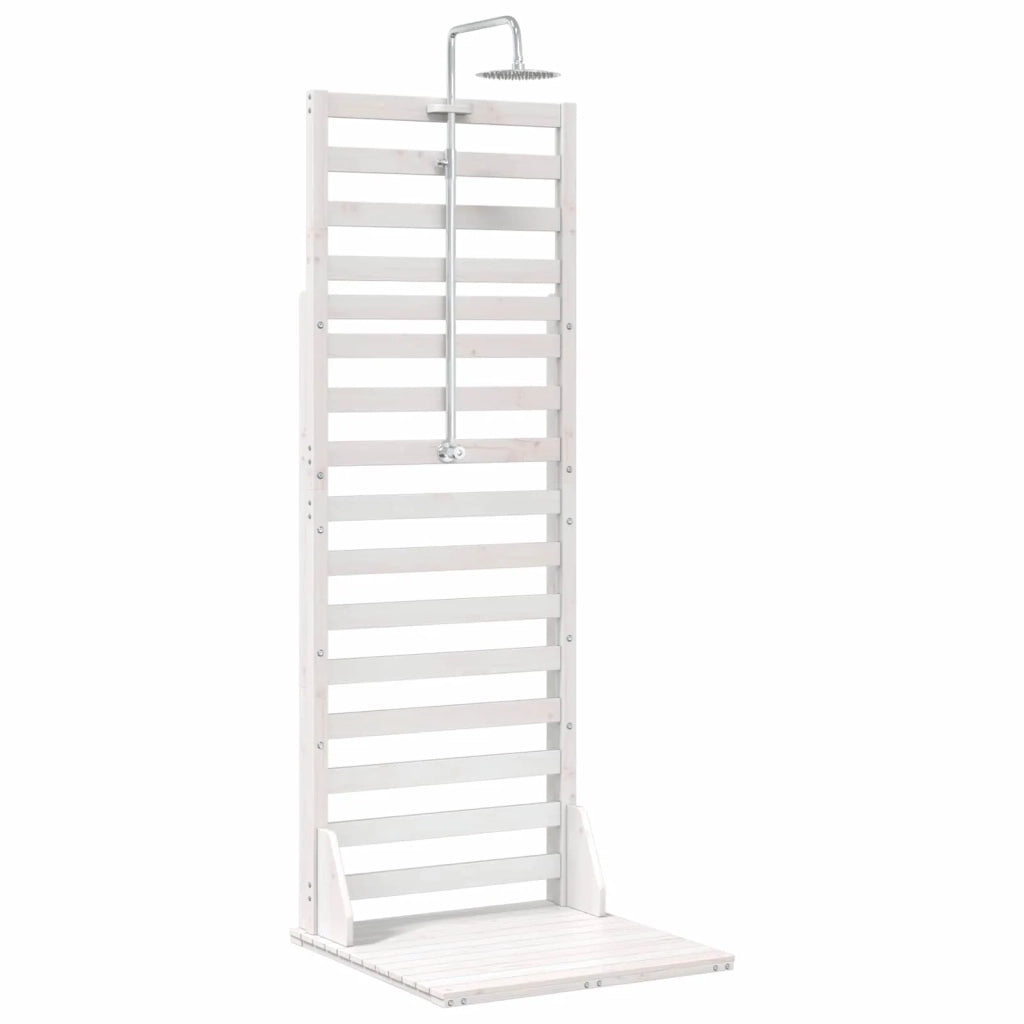 Doccia da esterno 225 cm Legno massello di pino e acciaio inox 886349