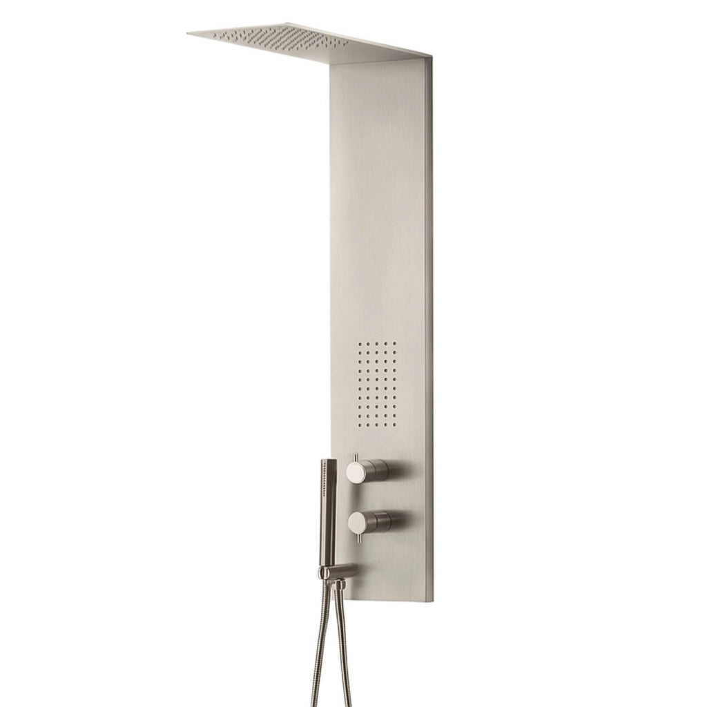 Colonna doccia 3 funzioni acciaio inox bocchetta idro lombare 20x50x110 cm *** finitura- spazzolato, confezione 1
