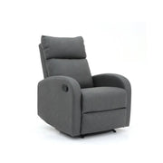 Poltrona relax ERA reclinabile manualmente in materiale PU di colore nero, una poltrona eccezionale.