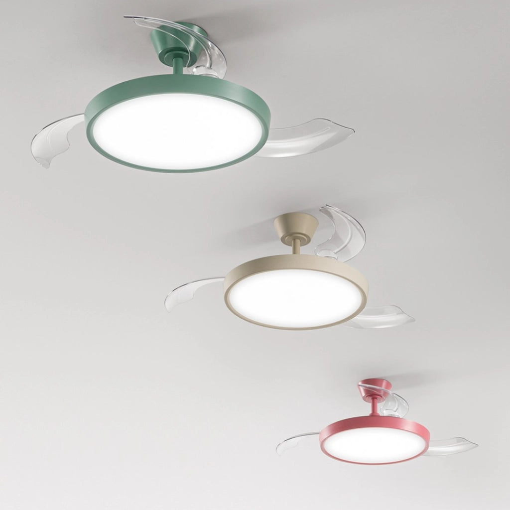 Ventilatore da Soffitto con luce Perenz 7196 R CT Rosso - Ø 106 cm, 3 Pale, 6 Velocità, Motore DC 40W, Silenzioso
