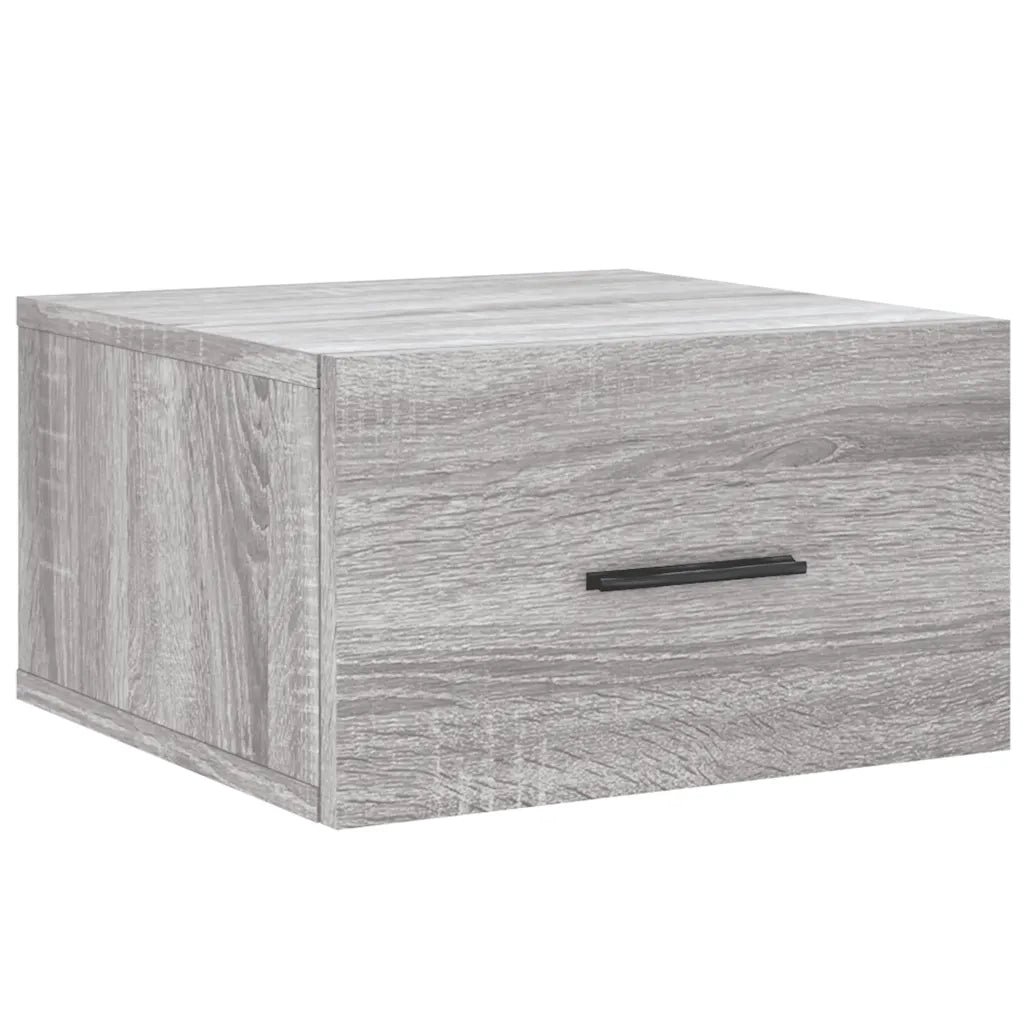 vidaXL Comodini a Muro 2 pz Grigio Sonoma 35x35x20 cm