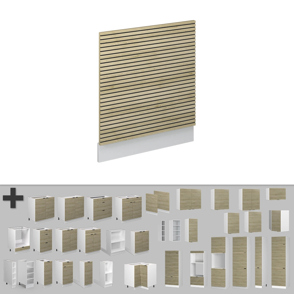 Pannello frontale Fame-Line Pannello in quercia/Bianco 60 cm, PL Rovere Vicco