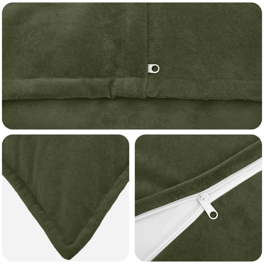 Federa 6 pcs HOUTEN Verde 40 x 70 cm Fleece in microfibra 917877