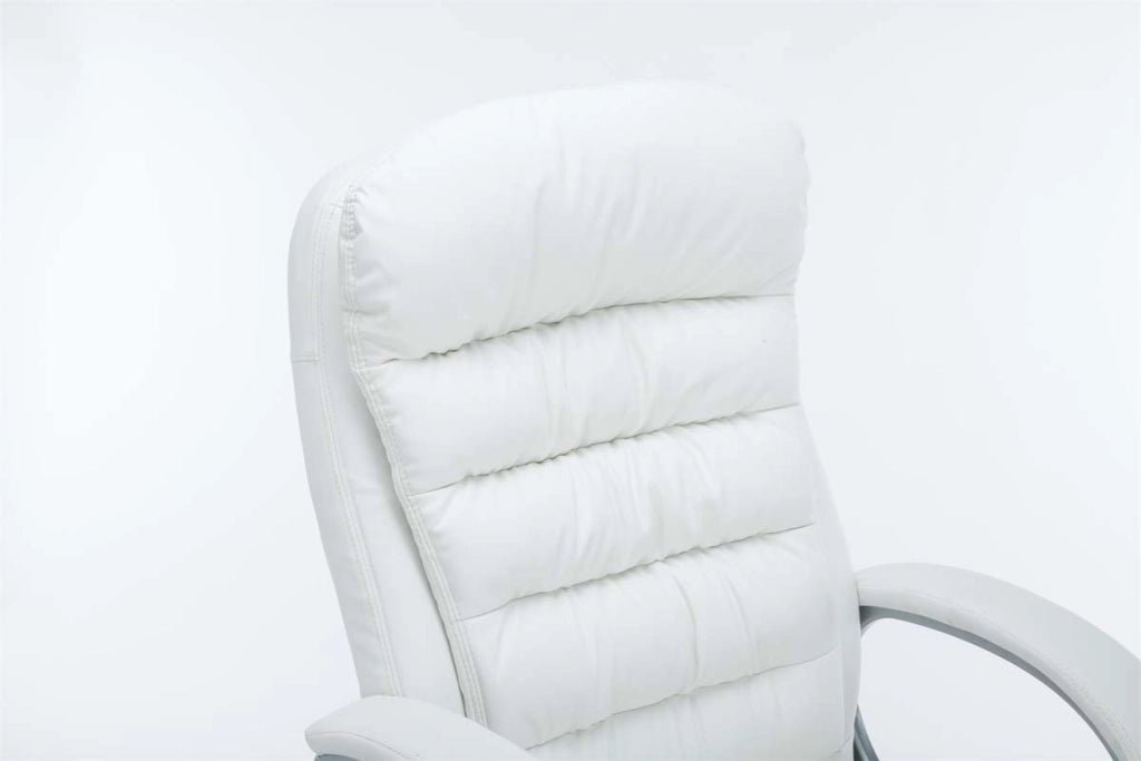 Sedia ufficio XXL Vancouver in similpelle bianco
