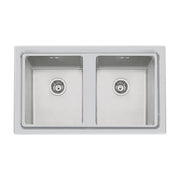 Foster 2283 050 KE Lavello da incasso Semifilo 2 Vasche Acciaio Inox AISI 304 87,3x51,3 cm colore Acciaio Inox Spazzolato