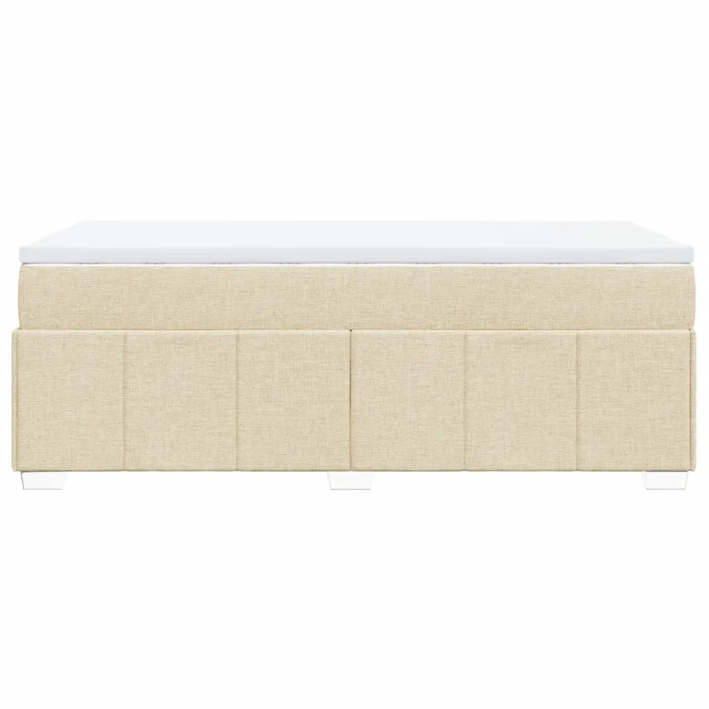 Giroletto a Molle con Materasso Crema 90x190 cm in Tessuto