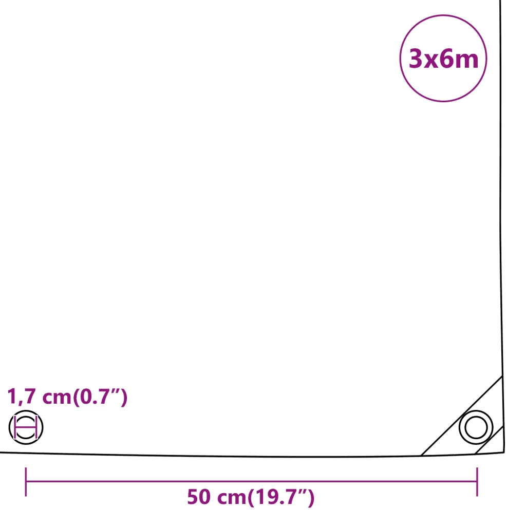 Telone Antracite 3x6 m 650 g/m² 156086